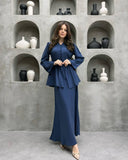 Ruffled Button Placket Dress for Women