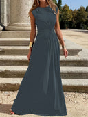 Chic Women's Maxi Dress with Wrap Design
