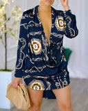Vibrant Leopard Print Blouse Dress for Women