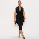 Women's Figure-Flattering Bodysuit with Deep Neckline