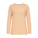 High-Quality Cotton Women's Long Sleeve Tee with Round Neck