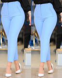 Chic High-Waisted Trousers with Pleated Design