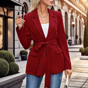 Chic Women's Blazer with Stylish Belt