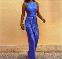 Sparkling Maxi Dress with Waist Belt & Chic Design