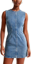 Chic Women's Denim Dress with Modern Silhouette
