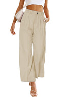 Chic High-Rise Pleated Wide Trousers for Women