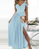Chic Women's Maxi Dress with Stylish Slit