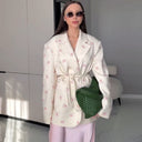 Floral Detail Women's Blazer Jacket