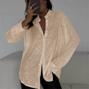 Plus Size Glitter Blouse for Women