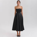 Stylish Off-Shoulder Women's Maxi Dress with Flowy Hem