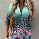 Floral Gradient Women's Blouse for Chic Style
