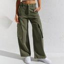 Wide-Leg Cargo Trousers with Ample Pockets