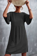Flared Sleeve Women's Dress with Elastic Waist