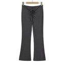 Flared Women's Leggings with Adjustable Drawstring Waist