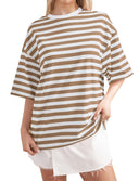 Women's Striped Oversized T-Shirt – Stylish Everyday Wear