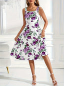 Floral Maxi Dress with Elegant Waistline