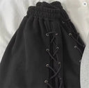 Chic Women's Wide Leg Drawstring Pants with Side Pockets