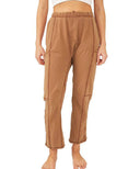 Stylish Women's Leisure Pants with Side Pockets and Elastic Waistband