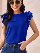 Chic Ruffle Detail Women's Blouse