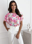 Stylish Women's Blouse with Ruffled Sleeves