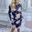 Floral Hooded Dress with Handy Pockets