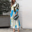 Vibrant Graphic Print Shirt Dress with Pockets
