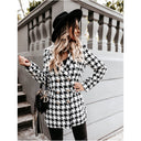 Chic Women's Plaid Blazer Jacket