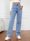 Vintage High-Waisted Wide Leg Jeans for Women