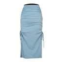 Chic Ruffled Long Wrap Skirt with Waist Tie