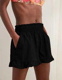 Chic Women's Ruffled Shorts with Pockets