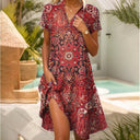 Floral Print Women's Dress with Feminine Silhouette