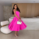 Strapless A-Line Cocktail Dress with Flared Skirt