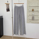 Flowy Knit Trousers with Chic Hem Design
