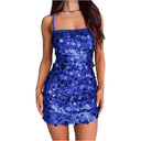 Spiral Pattern Mini Dress with Spaghetti Straps