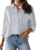 Chic Striped Women's Blouse for Everyday Wear