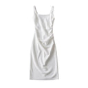 Chic Ruffle Detail Women's Midi Dress