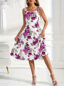 Floral Maxi Dress with Elegant Waistline