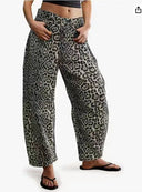 Leopard Print Summer Trousers for Women