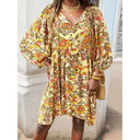 Floral Print Women's Summer Dress - Loose Fit Style