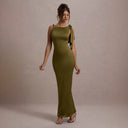 Chic Women's Maxi Dress with Asymmetrical Straps