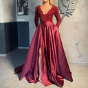 Stunning Sequined V-Neck Evening Dress for Women