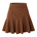 Stylish Corduroy Cotton Flared Skirt for Women
