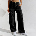 Wide-Leg Cargo Trousers with Ample Pockets