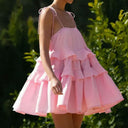 Airy Summer Dress with Ruffle Accents and Adjustable Straps