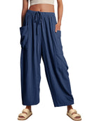 Women's High-Waisted Chino Pants with Side Pockets
