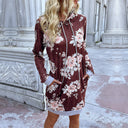 Floral Hooded Dress with Handy Pockets