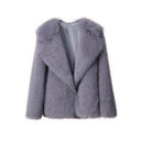 Chic Faux Fur Blazer with Trendy Collar