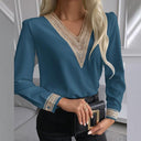 Ladies' Lace-Trim Blouse for Chic Style