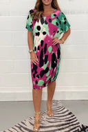 Women's Patterned Jersey Dress for Trendy Style