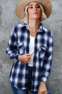 Checked Flannel Shirt for Women with Chest Pockets